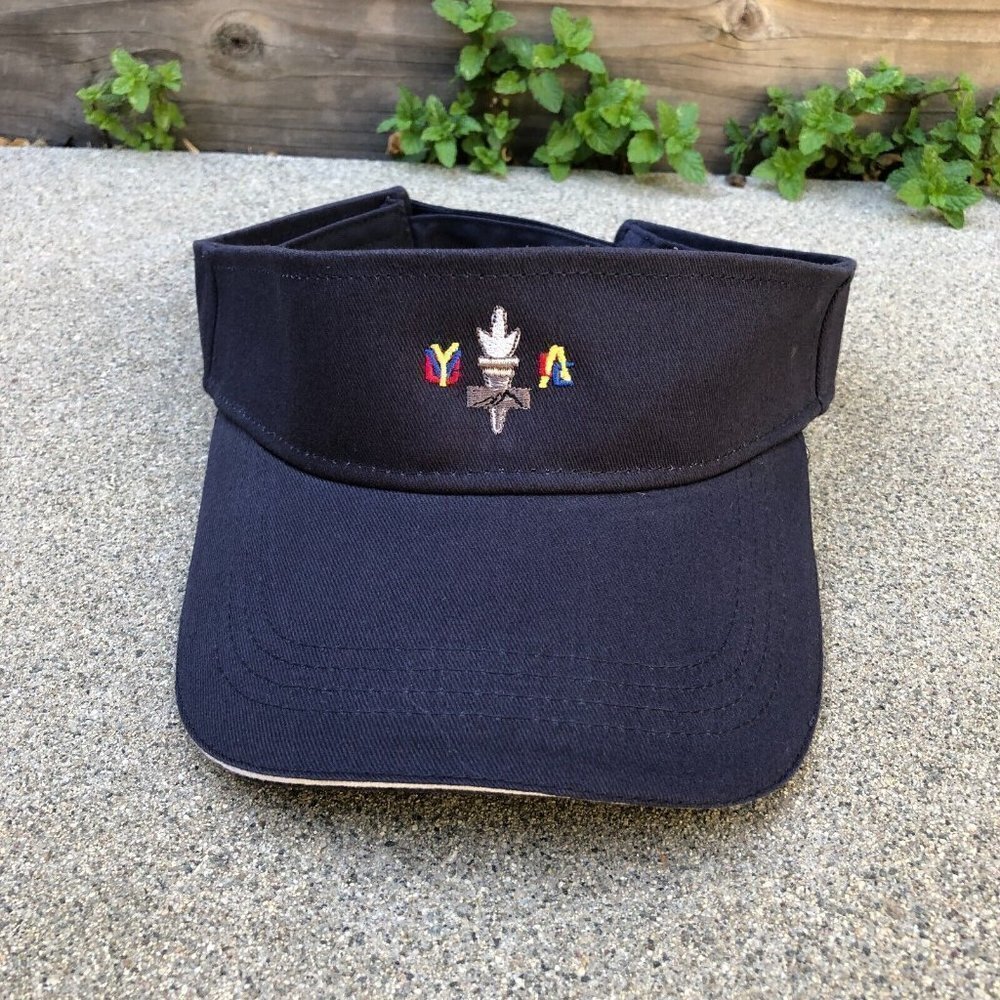 CAP AMERICA Flame Torch Embroidered Golf Visor Hat Men's Adjustable Blue Cap‌‌‌